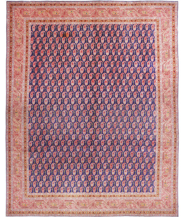 Hand Knotted Oriental Mir Saraband Wool Rug 9' 10" x 12' 7" - No. AT93062