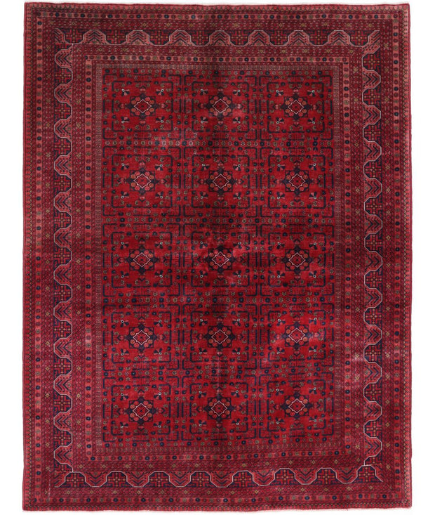 Hand Knotted Afghan Beljik Wool Rug 5' 7" x 7' 6" - No. AT27417