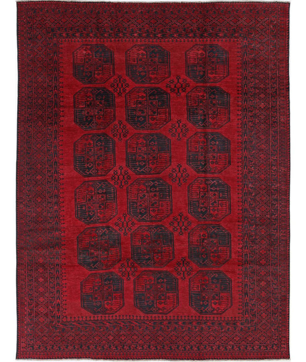 Hand Knotted Afghan Khal Muhammadi Wool Rug 8' 2" x 10' 11" - No. AT71182