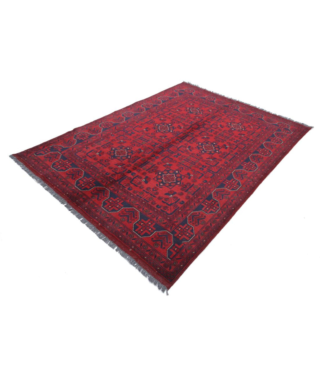 Afghan Khal Muhammadi Rug 5' 6" x 7' 5" Hand-Knotted | No. AT11183