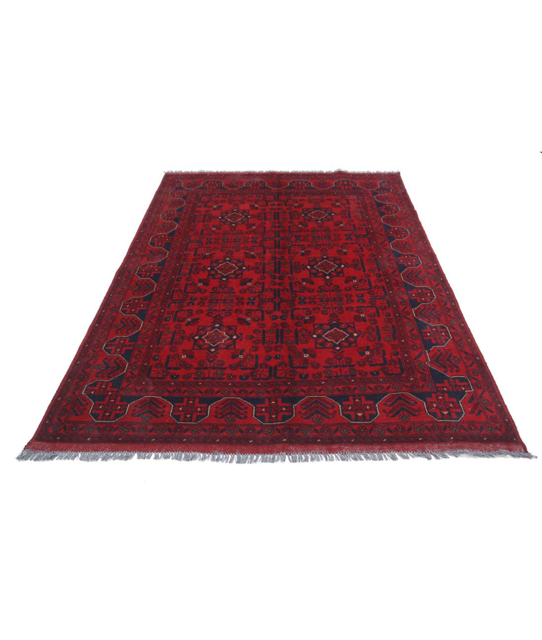 Afghan Khal Muhammadi Rug 5' 6" x 7' 5" Hand-Knotted | No. AT11183