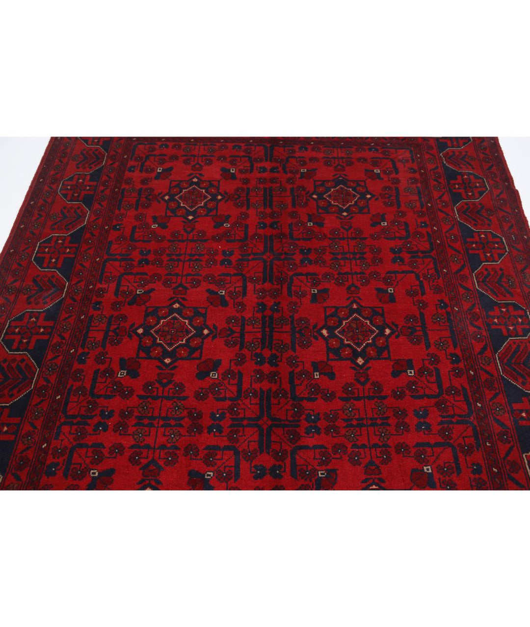Afghan Khal Muhammadi Rug 5' 6" x 7' 5" Hand-Knotted | No. AT11183