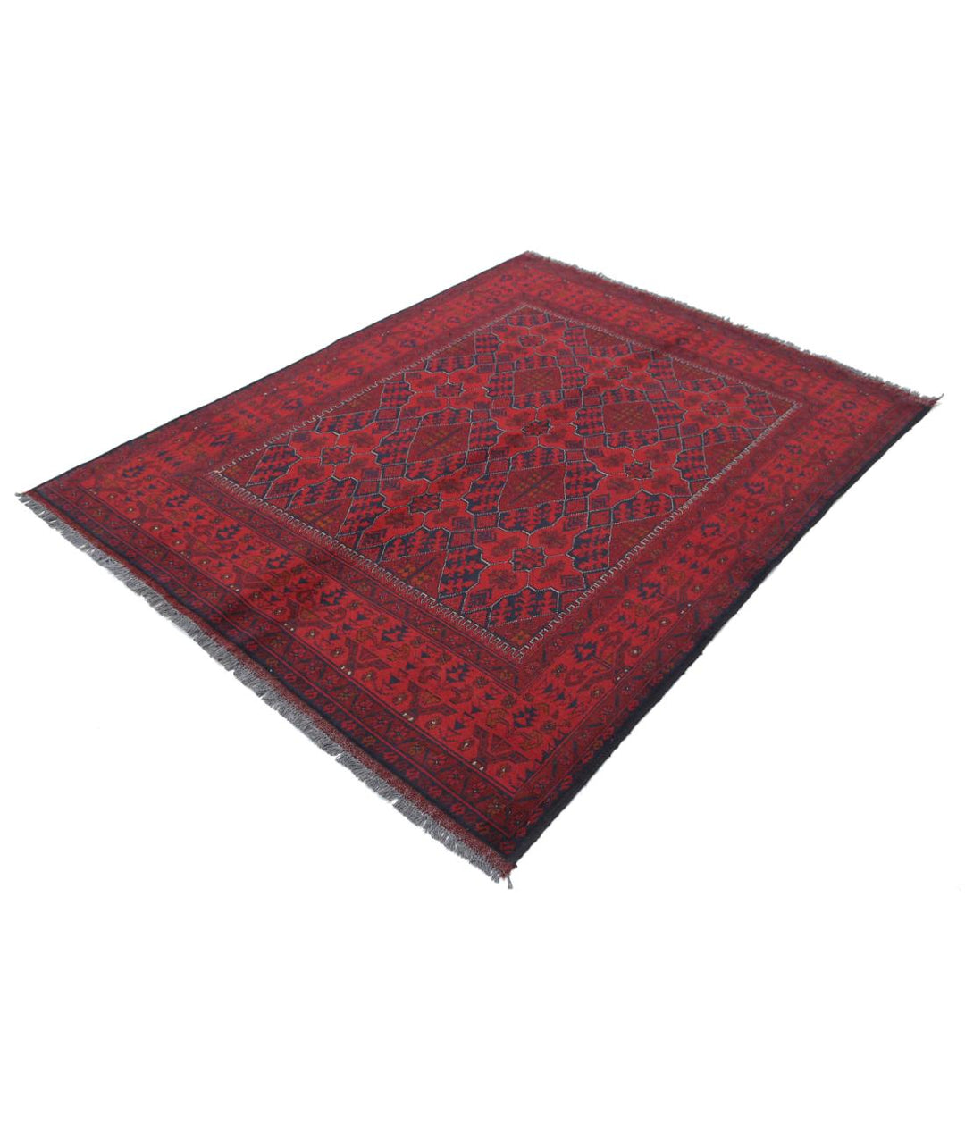 Afghan Khal Muhammadi Rug 4' 11" x 6' 6" Hand-Knotted | No. AT61692