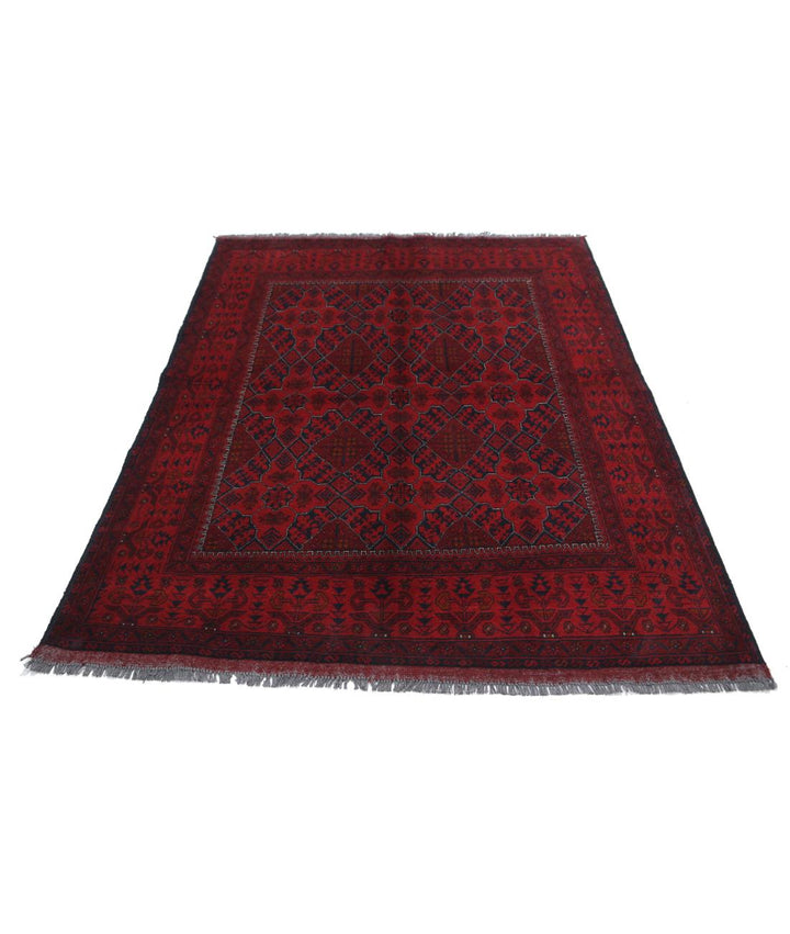 Afghan Khal Muhammadi Rug 4' 11" x 6' 6" Hand-Knotted | No. AT61692