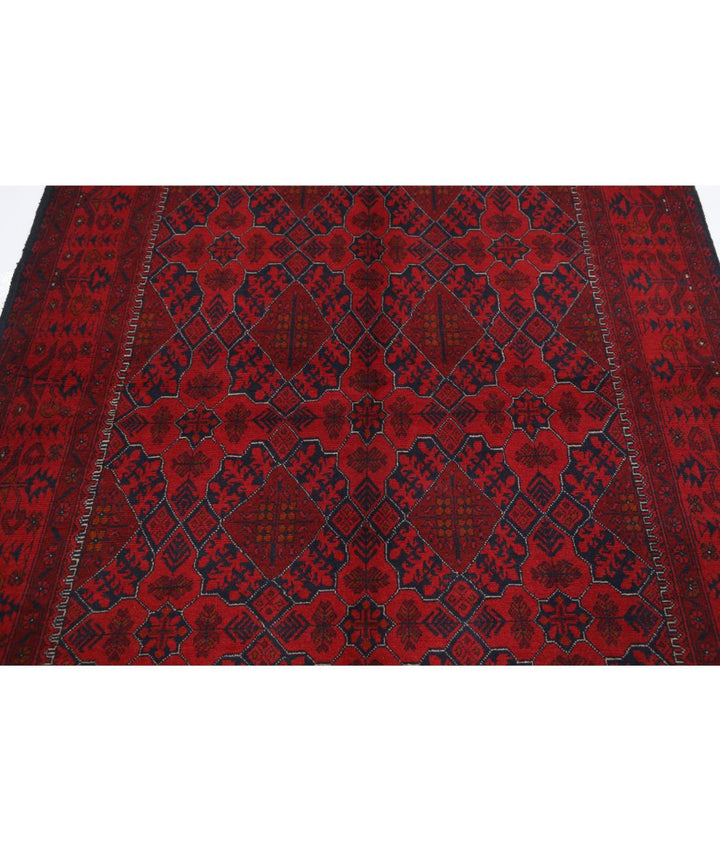 Afghan Khal Muhammadi Rug 4' 11" x 6' 6" Hand-Knotted | No. AT61692