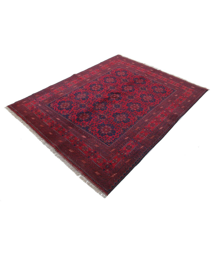 Afghan Khal Muhammadi Rug 4' 11" x 6' 4" Hand-Knotted | No. AT10604