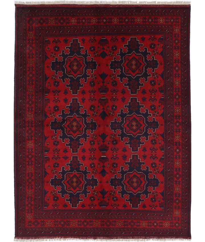 Afghan Khal Muhammadi Rug 5' 0" x 6' 8" Hand-Knotted | No. AT29897