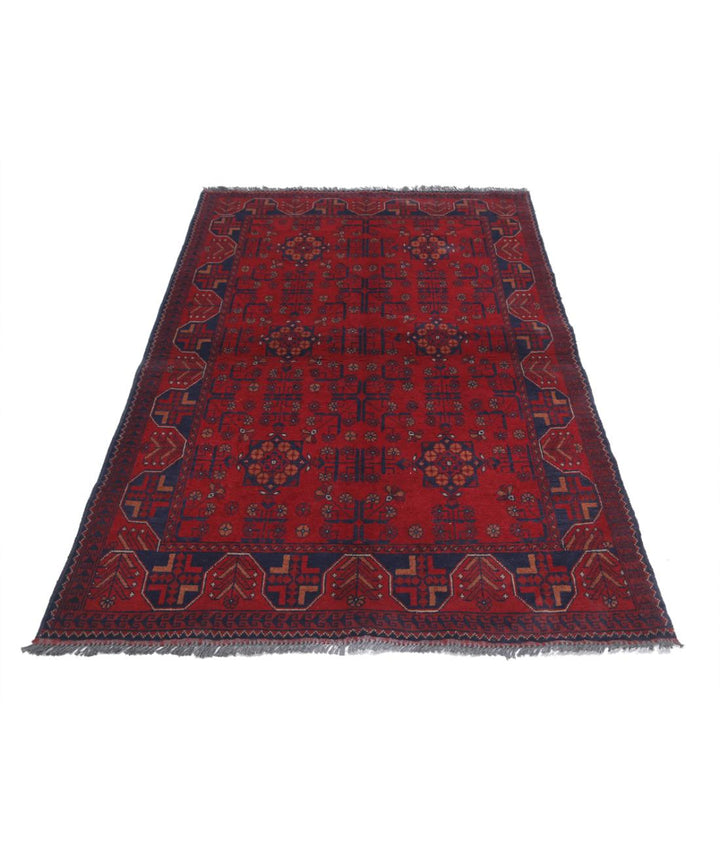 Afghan Khal Muhammadi Rug 4' 2" x 6' 4" Hand-Knotted | No. AT57646