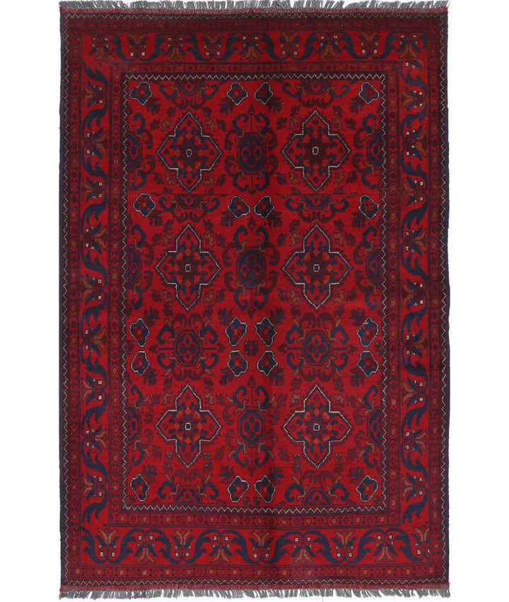 Afghan Khal Muhammadi Rug 4' 4" x 6' 7" Hand-Knotted | No. AT72465