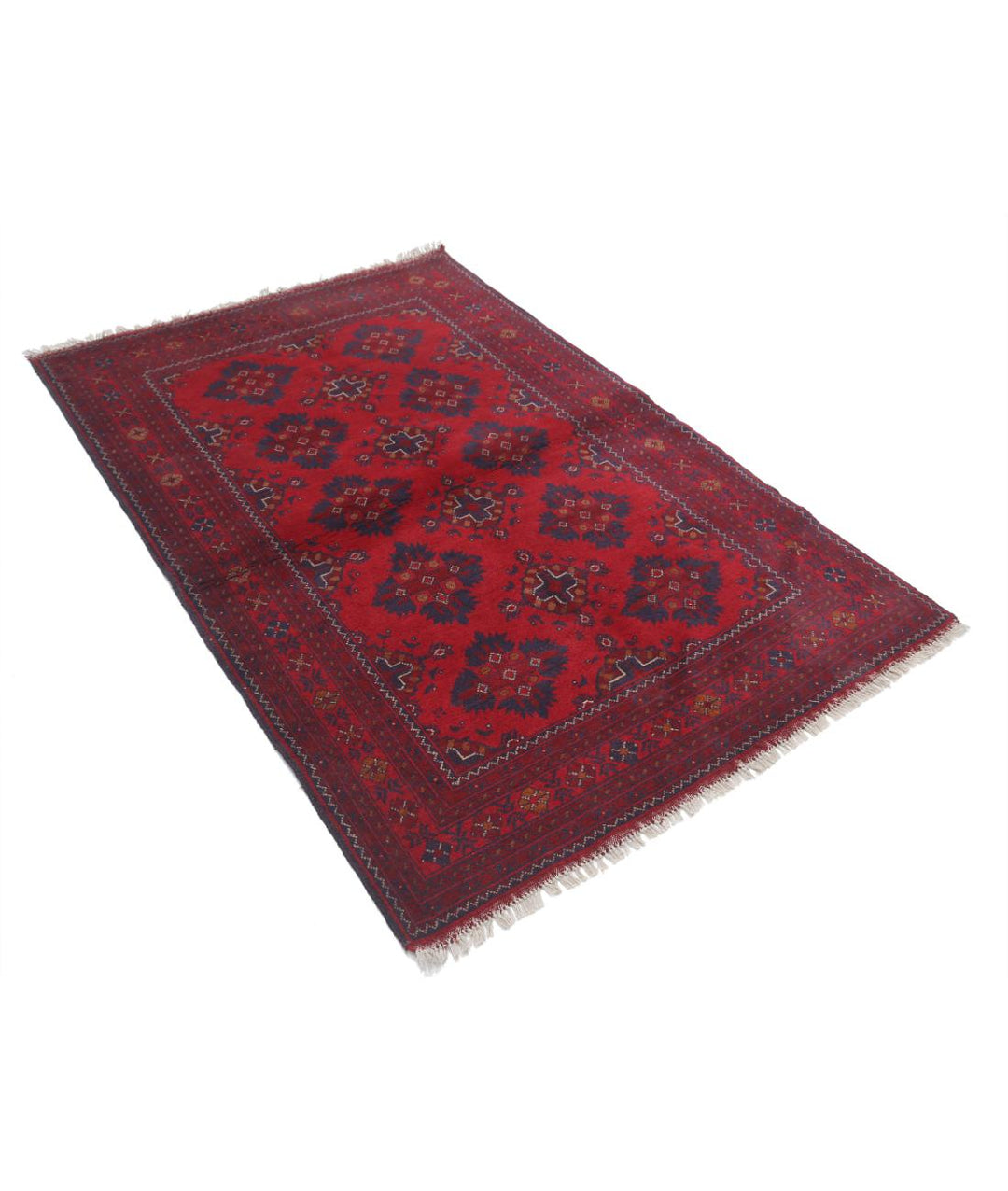 Afghan Khal Muhammadi Rug 4' 1" x 6' 1" Hand-Knotted | No. AT50338