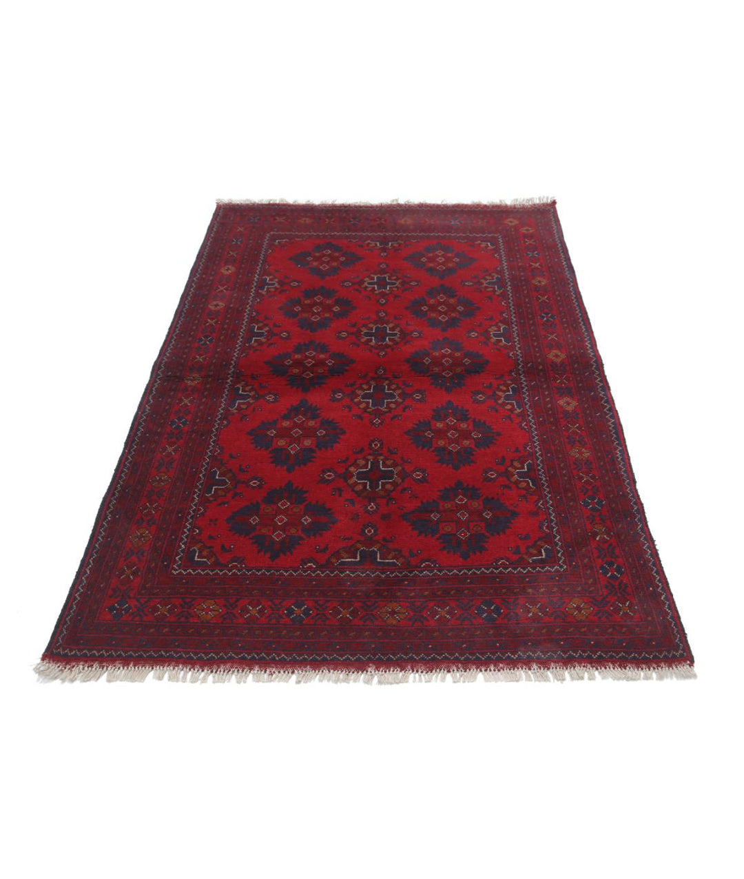 Afghan Khal Muhammadi Rug 4' 1" x 6' 1" Hand-Knotted | No. AT50338