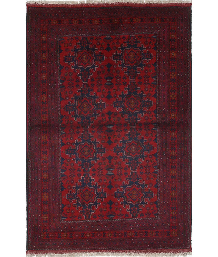 Afghan Khal Muhammadi Rug 4' 3" x 6' 4" Hand-Knotted | No. AT17732