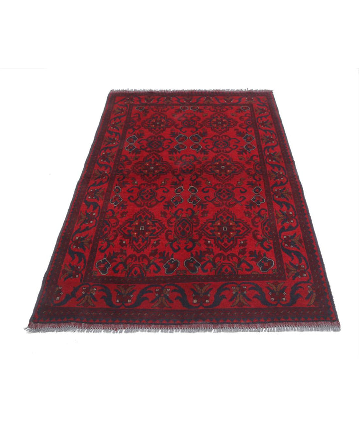 Afghan Khal Muhammadi Rug 4' 2" x 6' 4" Hand-Knotted | No. AT90990