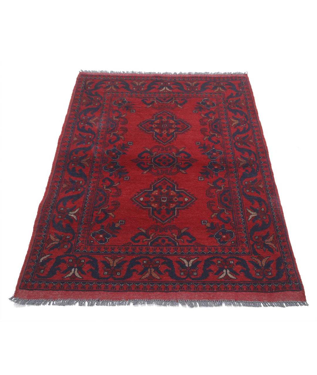 Afghan Khal Muhammadi Rug 3' 3" x 4' 6" Hand-Knotted | No. AT51496