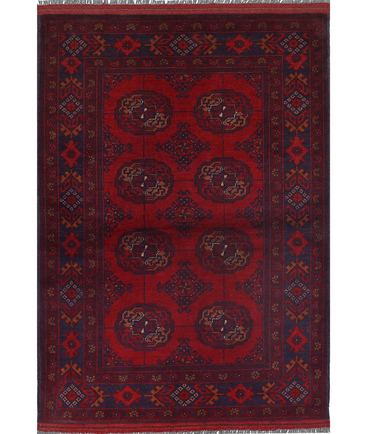 Afghan Khal Muhammadi Rug 3' 6" x 5' 0" Hand-Knotted | No. AT25414