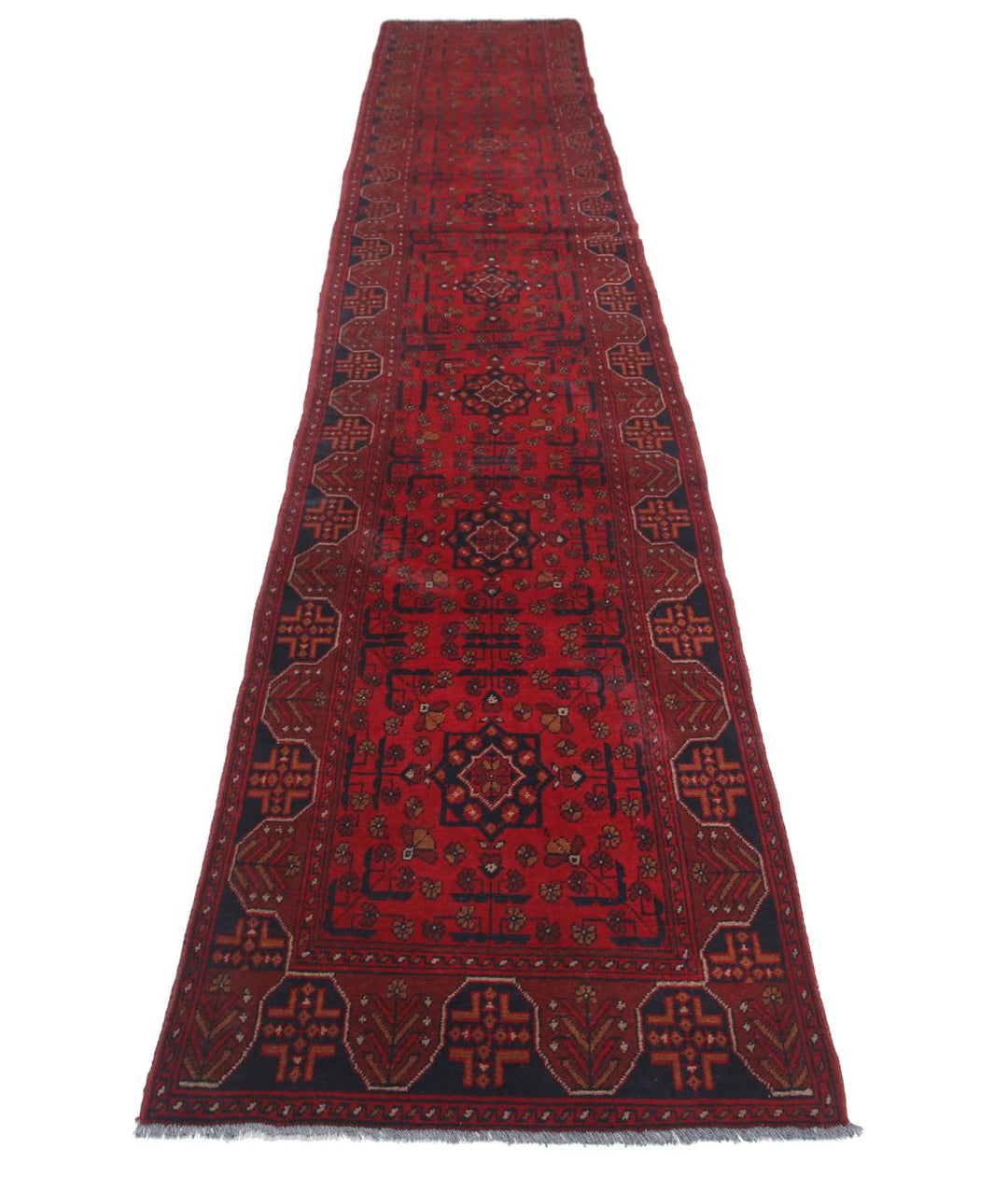 Afghan Khal Muhammadi Rug 2' 7" x 15' 11" Hand-Knotted | No. AT57703