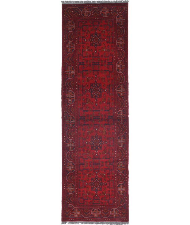 Hand Knotted Afghan Khal Muhammadi Wool Rug 2' 8" x 9' 7" - No. AT18129