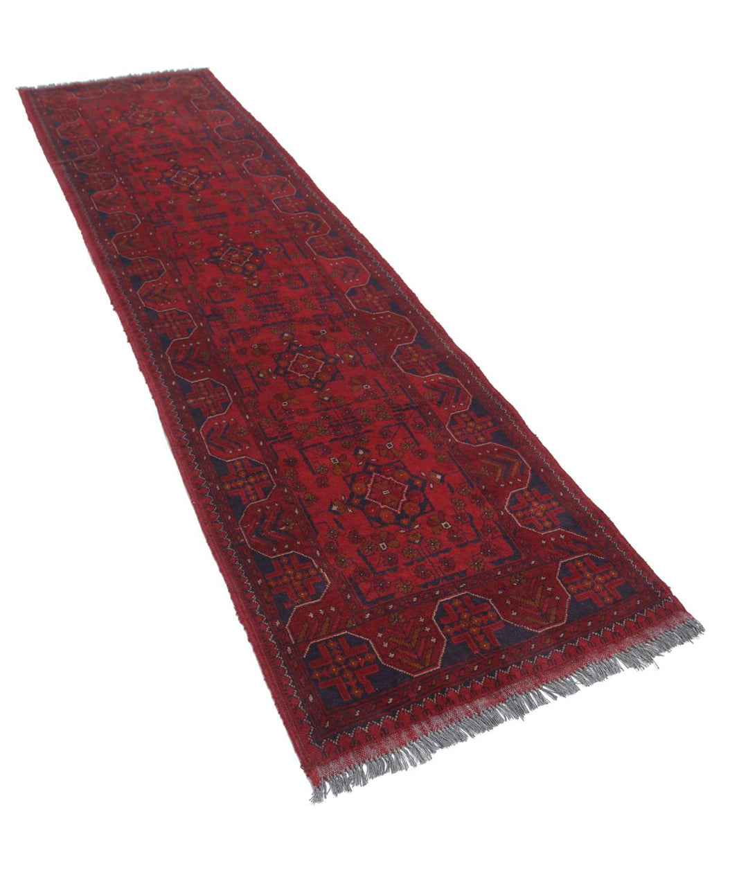 Afghan Khal Muhammadi Runner 2' 7" x 9' 7" Hand-Knotted | No. AT58902