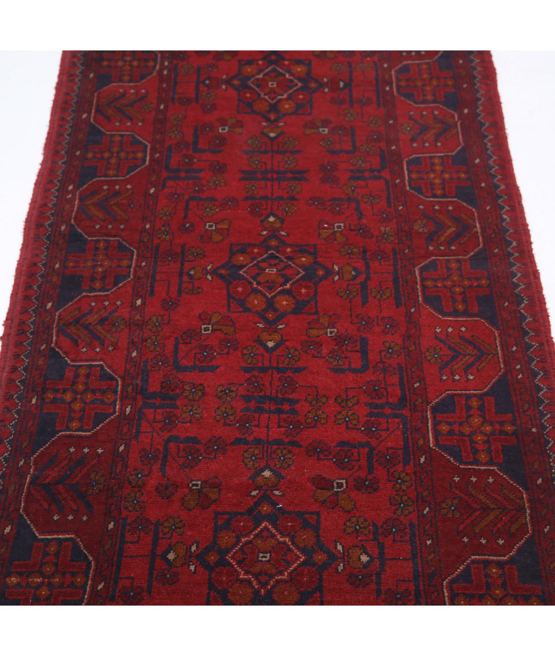 Afghan Khal Muhammadi Runner 2' 7" x 9' 7" Hand-Knotted | No. AT58902