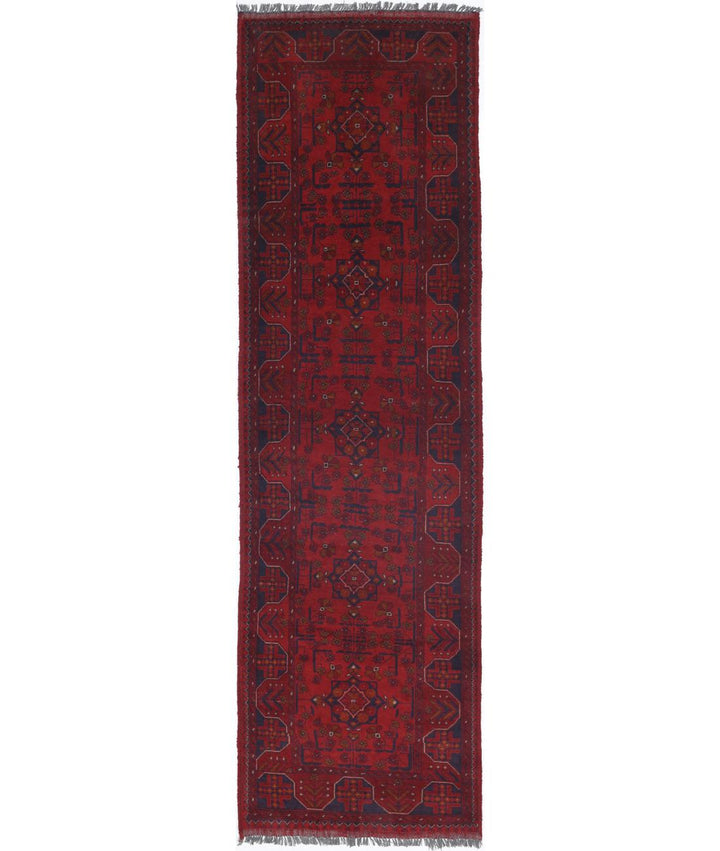 Afghan Khal Muhammadi Runner 2' 7" x 9' 7" Hand-Knotted | No. AT58902