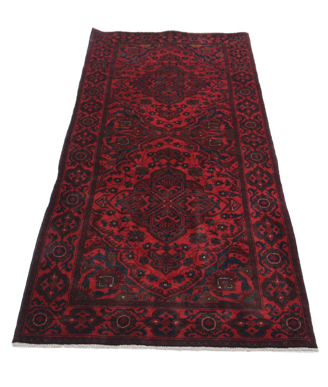 Afghan Khal Muhammadi Runner Rug 2' 10" x 6' 7" Hand-Knotted | No. AT94350