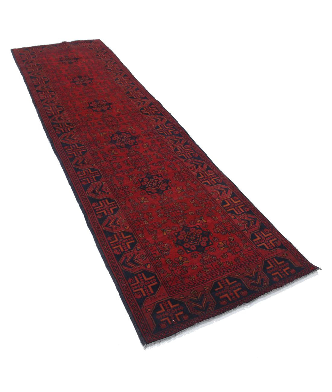 Afghan Khal Muhammadi Runner Rug 2' 9" x 9' 4" Hand-Knotted | No. AT47439