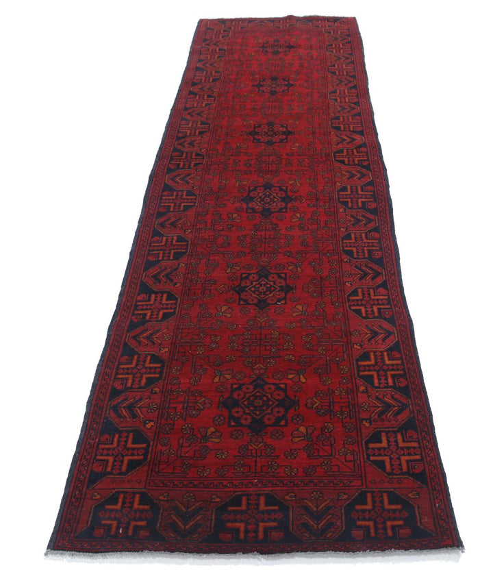 Afghan Khal Muhammadi Runner Rug 2' 9" x 9' 4" Hand-Knotted | No. AT47439