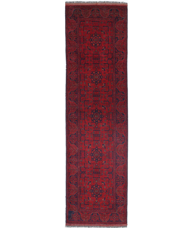 Hand Knotted Afghan Khal Muhammadi Wool Rug 2' 7" x 9' 5" - No. AT11723