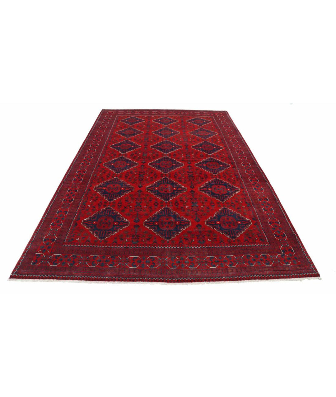 Afghan Khamyab Rug 6' 6" x 9' 10" Hand-Knotted | No. AT51885