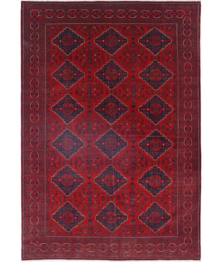Afghan Khamyab Rug 6' 6" x 9' 10" Hand-Knotted | No. AT51885