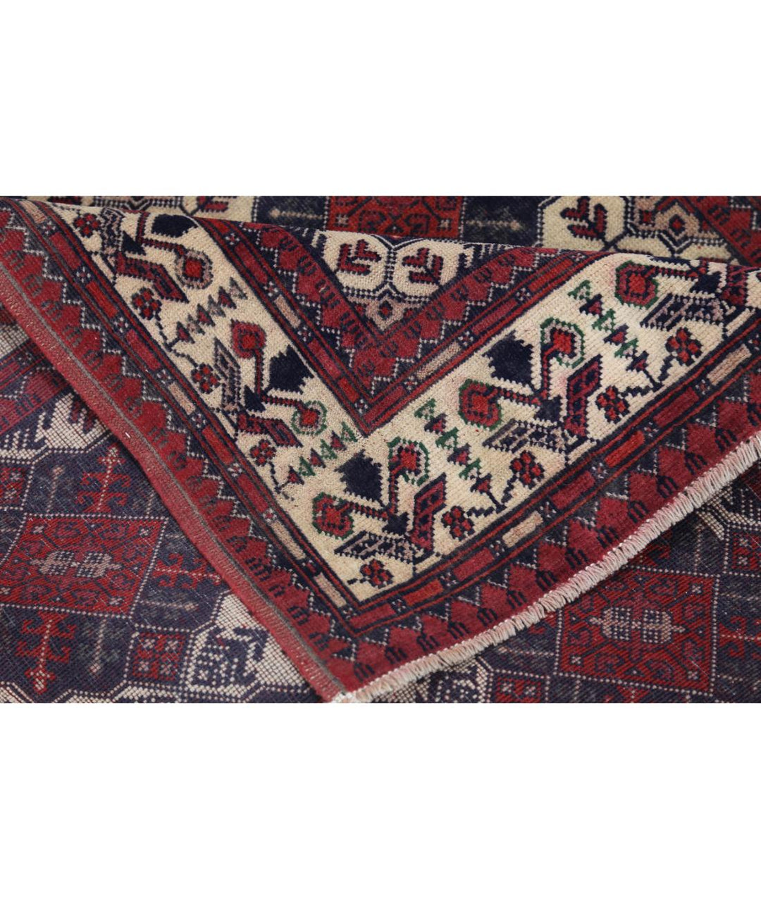 Afghan Khamyab Rug 3' 3" x 4' 10" Hand-Knotted | No. AT85020