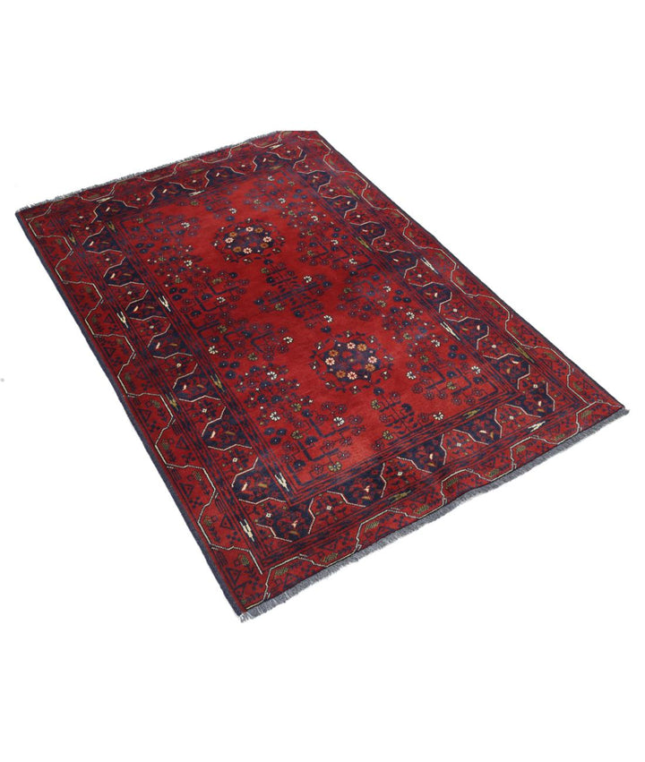 Afghan Khamyab Rug 3' 2" x 4' 9" Hand-Knotted | No. AT48710