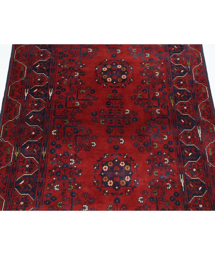 Afghan Khamyab Rug 3' 2" x 4' 9" Hand-Knotted | No. AT48710
