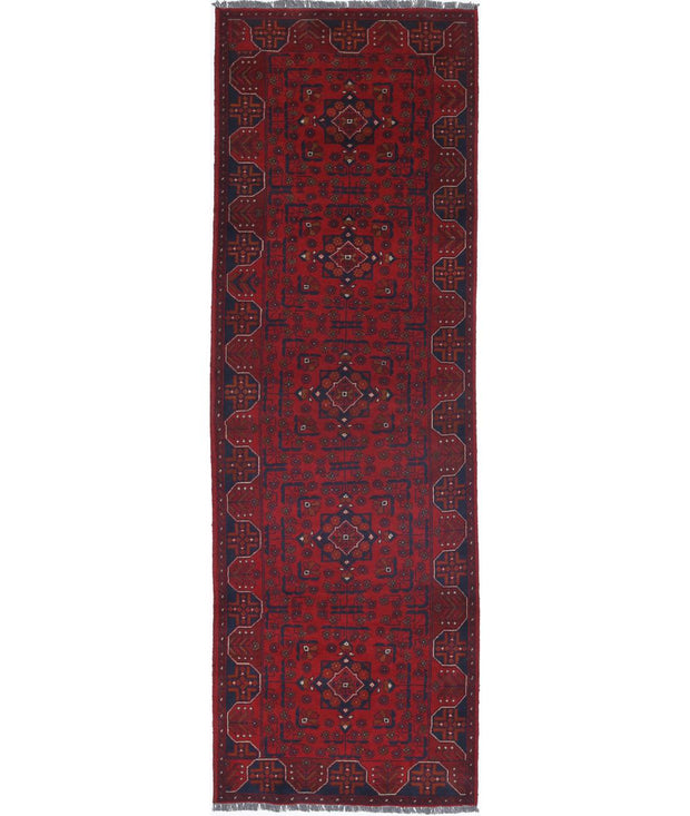 Hand Knotted Afghan Khamyab Wool Rug 2' 8" x 9' 3" - No. AT54833