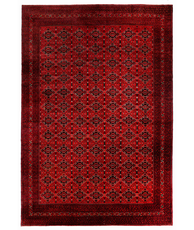 Hand Knotted Afghan Wool Rug 12'  10" x 18'  11" - No. AT98095