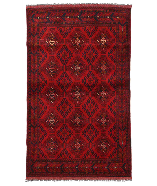 Hand Knotted Afghan Wool Rug 4'  0" x 6'  5" - No. AT83244