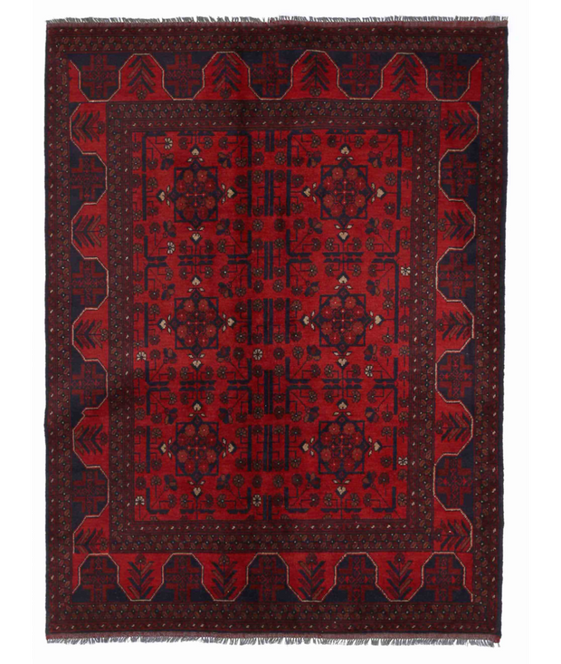 Hand Knotted Afghan Wool Rug 4'  9" x 6'  3" - No. AT97541