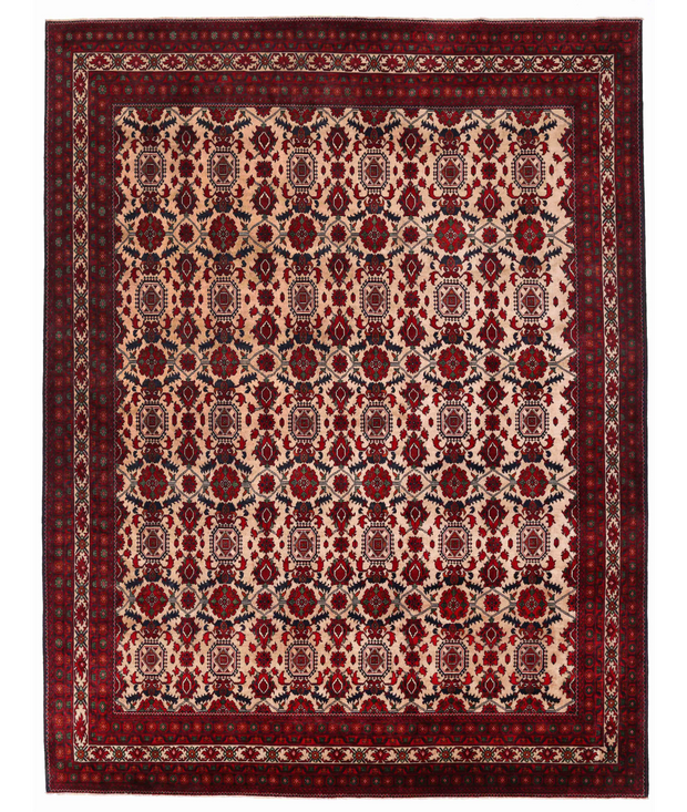 Hand Knotted Afghan Wool Rug 9'  9" x 12'  9" - No. AT77347
