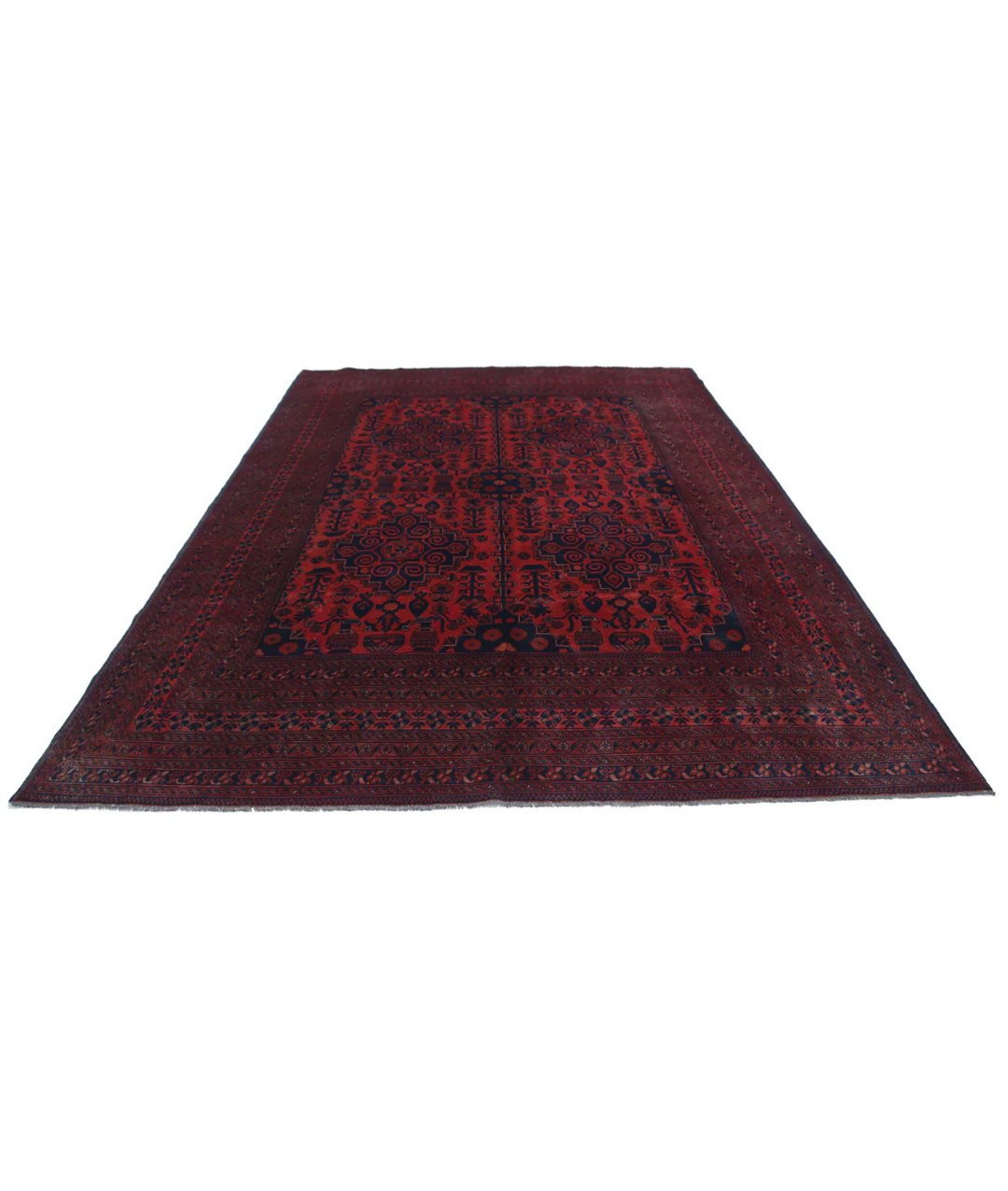 Hand Knotted Afghan Khal Muhammadi Wool Rug 8' 0" x 11' 0" - No. AT41236