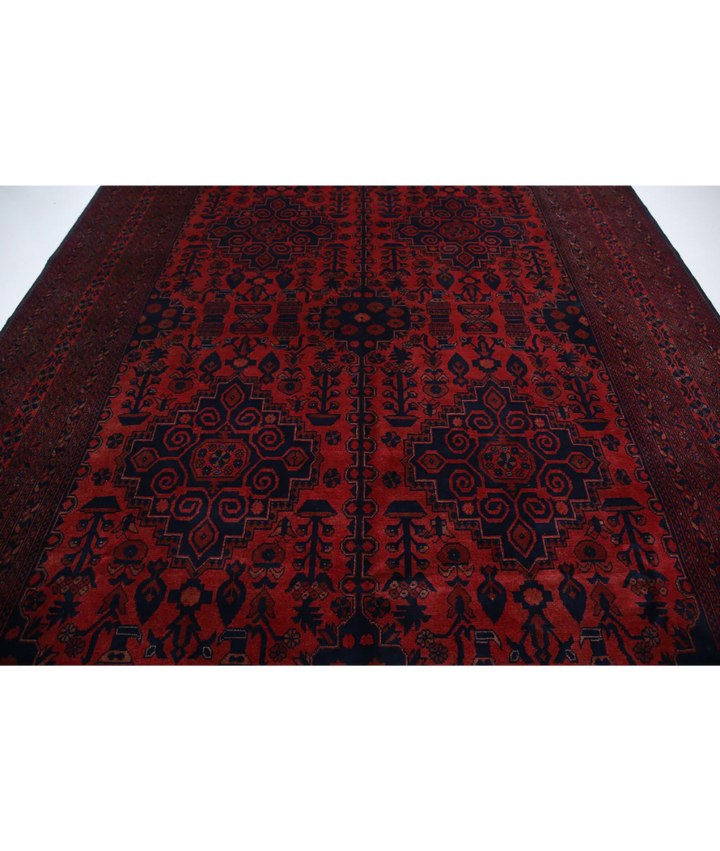 Red Afghan Khal Muhammadi Rug 8' 0" x 11' 0" Hand-Knotted | No. AT144220