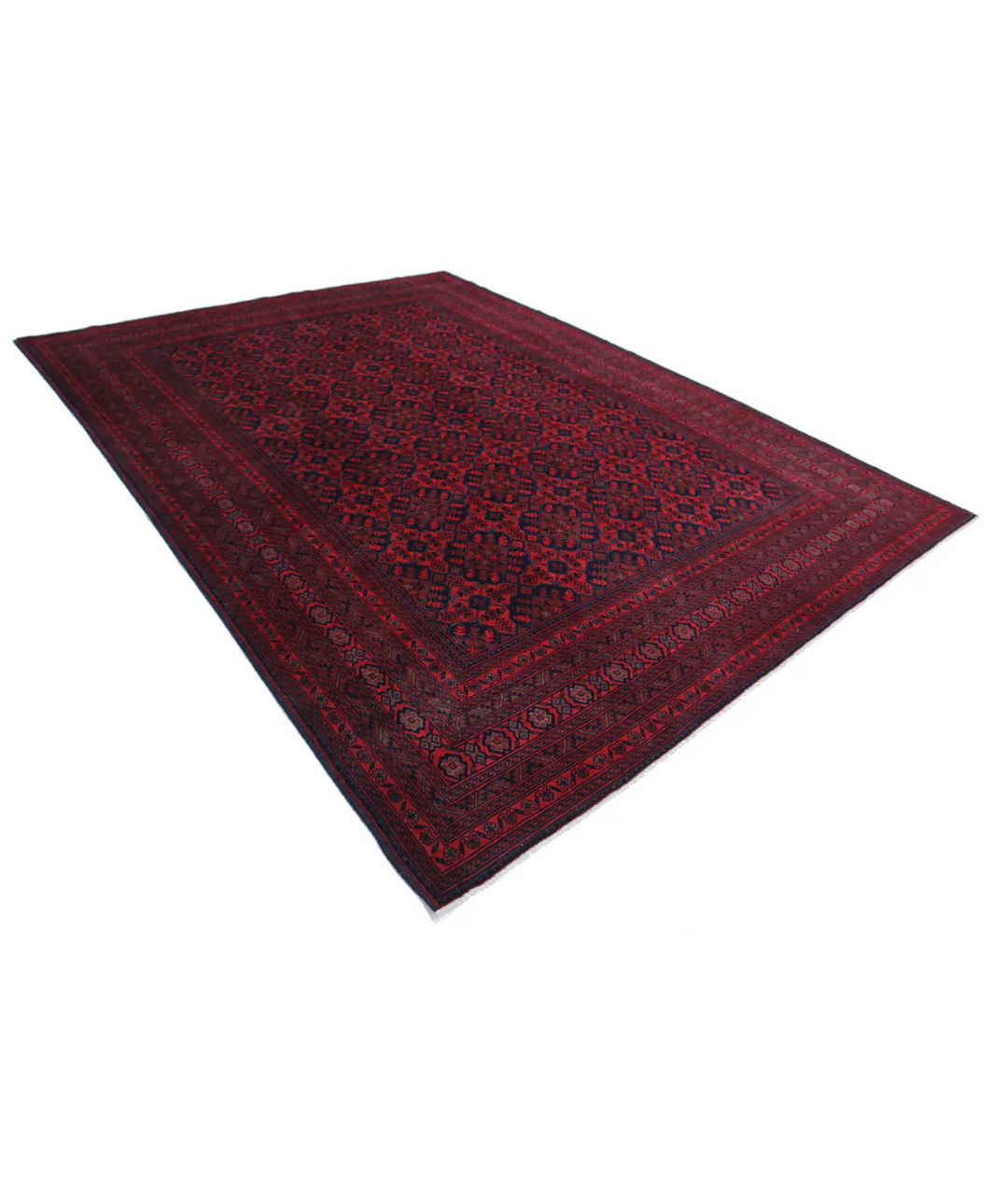 Hand Knotted Afghan Khal Muhammadi Wool Rug 8' 3" x 11' 3" - No. AT25127
