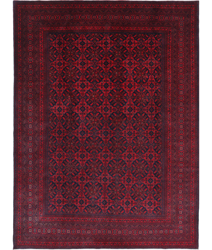 Hand Knotted Afghan Khal Muhammadi Wool Rug 8' 3" x 11' 3" - No. AT25127
