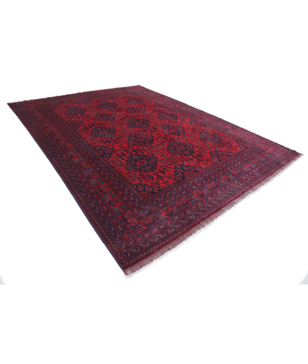 Hand Knotted Afghan Khal Muhammadi Wool Rug 9' 8" x 12' 10" - No. AT40454