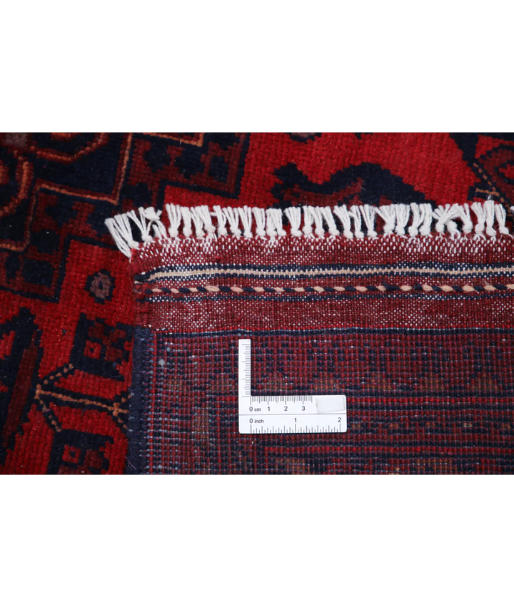 Red Afghan Khal Muhammadi Rug 9' 8" x 12' 10" Hand-Knotted | No. AT149387