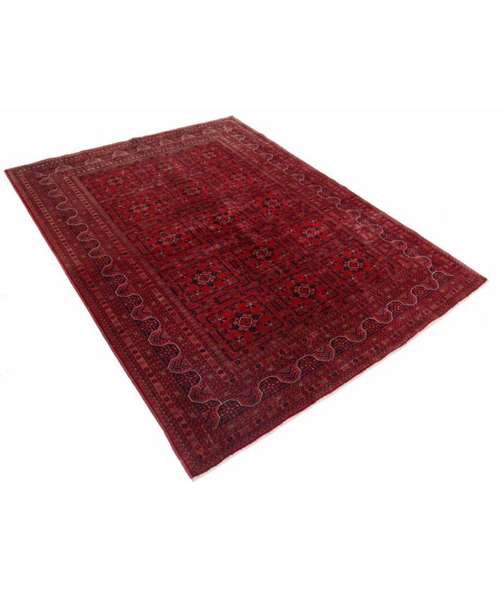 Afghan Beljik Rug 5' 7" x 7' 6" Hand-Knotted | No. AT20825
