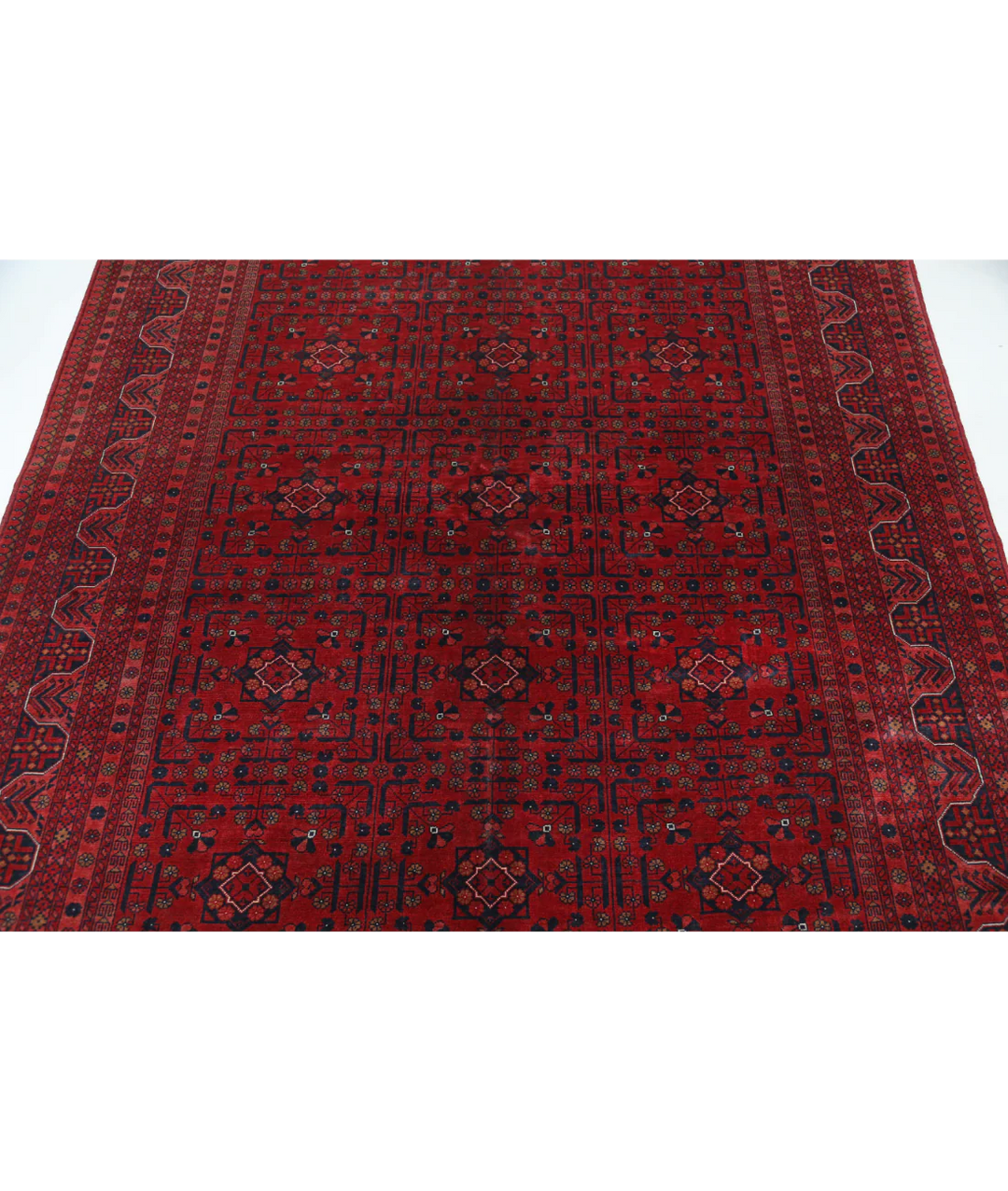 Afghan Beljik Rug 5' 7" x 7' 6" Hand-Knotted | No. AT20825