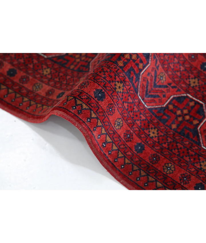 Afghan Beljik Rug 5' 7" x 7' 6" Hand-Knotted | No. AT20825