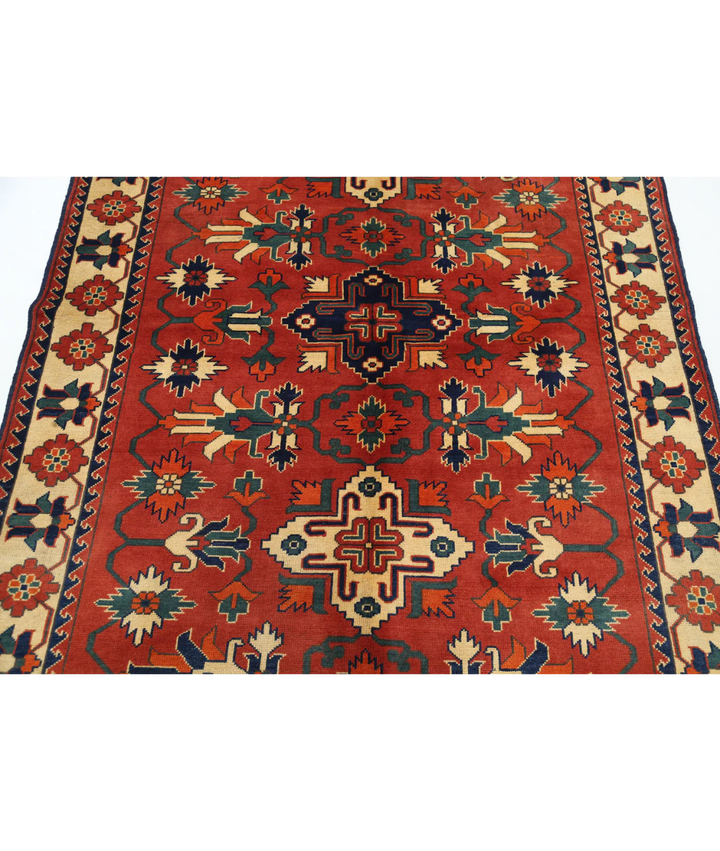 Afghan Karghai Rug 4' 10" x 6' 3" Hand-Knotted | No. AT79174