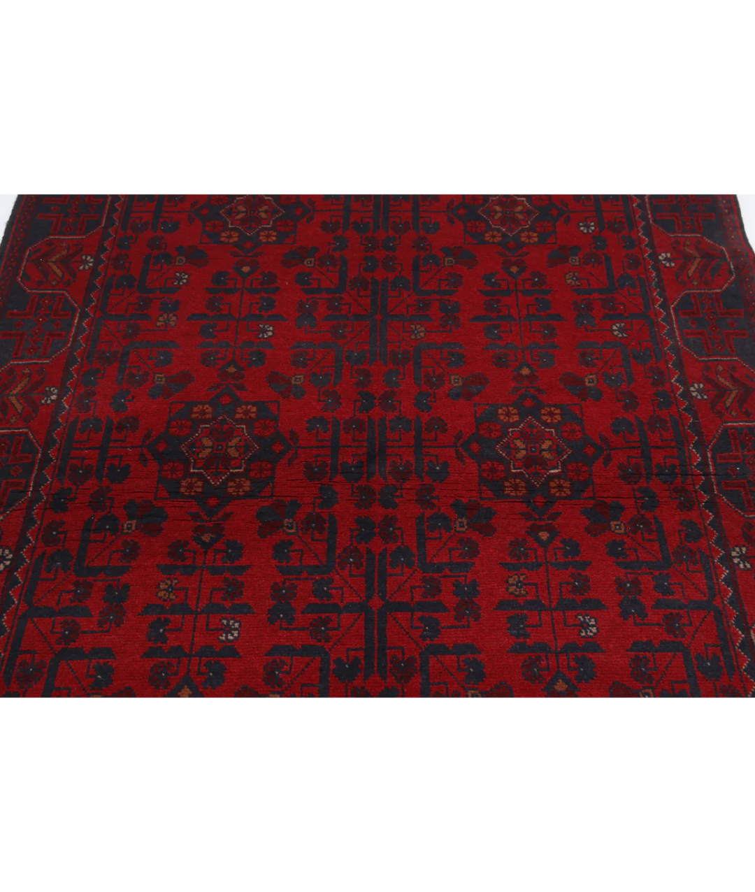 Afghan Khal Muhammadi Rug 4' 2" x 6' 5" Hand-Knotted | No. AT71611