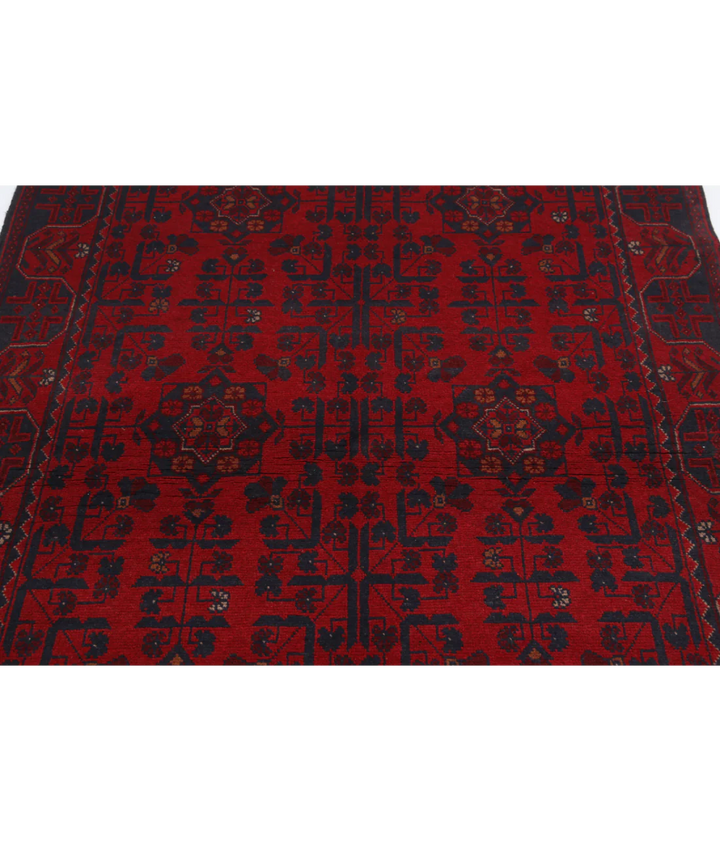 Afghan Khal Muhammadi Rug 4' 2" x 6' 5" Hand-Knotted | No. AT71611